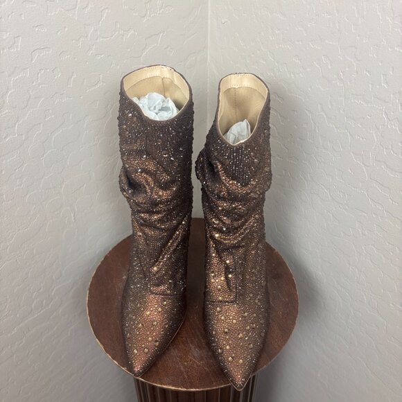 Preloved - Betsey Johnson - Satin Embellished Ankle Boots‎ - Picture 4 of 6